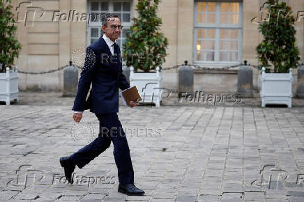 Meeting of the newly-named French government at Matignon in Paris