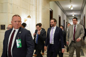 Meeting with Pete Hegseth, President-elect Donald Trump's nominee for defense secretary on Capitol Hill in Washington