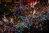 Protesters attend a rally supporting South Korean President Yoon Suk Yeol, in Seoul