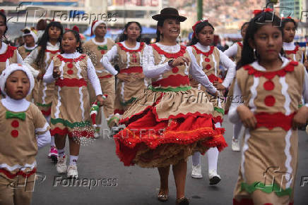 Christmas parade in La Paz