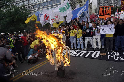 Protesto contra aumento das tarifas de nibus e metr de SP