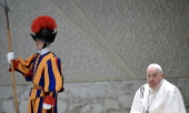 Pope Francis leads Wednesday's general audience in Vatican City