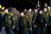 Swedish troops of NATO Multinational Brigade Latvia arrive in Riga port