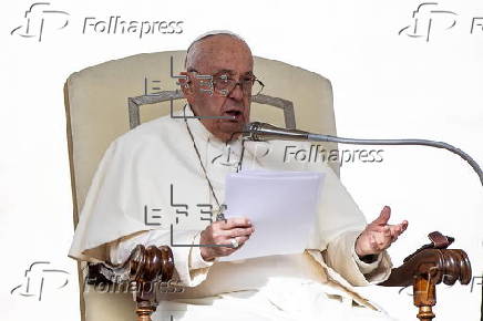 Pope Francis leads Wednesday's general audience in Saint Peter's Square