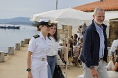 Los reyes Felipe y Letizia almuerzan con Leonor en Villagarca de Arousa