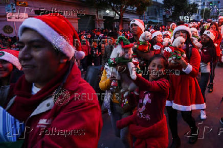 Christmas parade in La Paz