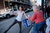 Aftermath of a car ramming into crowd in New Orleans