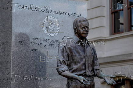 Preparations for the funral of Former US President Jimmy Carter in Atlanta