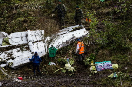 Tragdia da Chapecoense - Local da queda do avio em La Unin