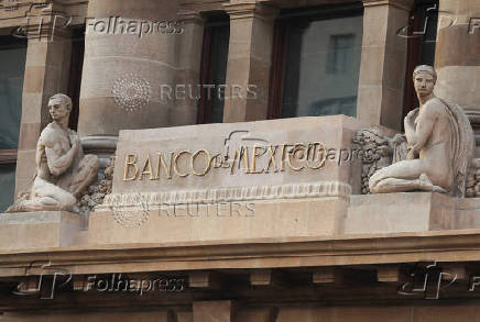 The logo of Mexico's Central Bank (Banco de Mexico) is seen at its building in downtown Mexico City