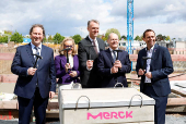 Merck's new research centre groundbreaking ceremony in Darmstadt
