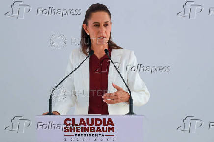 Mexico's President-elect Claudia Sheinbaum holds a press conference in Mexico City