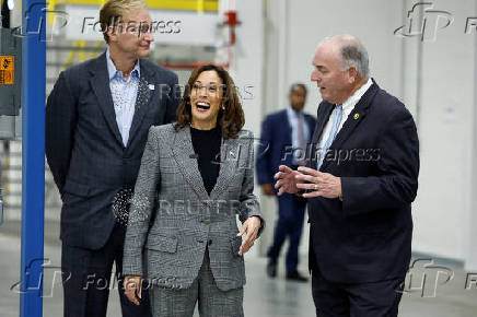 Democratic presidential nominee U.S. Vice President Kamala Harris campaigns in Michigan