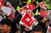 People attend a rally calling for the impeachment of South Korean President Yoon Suk Yeol, in Seoul