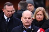 German Chancellor Scholz visits the site of Christmas market attack, in Magdeburg