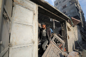 Aftermath of an Israeli strike on a house in Gaza City