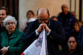 Protest against a government-proposed law, in Valletta