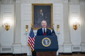 US President Joe Biden delivers remarks on the National Security Supplemental