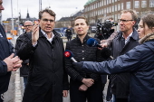 Danish Prime Minister visits site of historic Stock Exchange building engulfed by fire in Copenhagen
