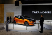 FILE PHOTO: Tata Motors' Altroz Racer is seen on display at Bharat Mobility Global Expo organised by India's commerce ministry at Pragati Maidan in New Delhi
