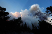 Wildfire near Butte Meadows, California