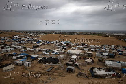 Internally displaced Palestinians in Khan Younis, Gaza Strip