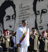 Venezuela's President Maduro attends an event to commemorate the 200th anniversary of the Battle of Ayacucho, in Caracas