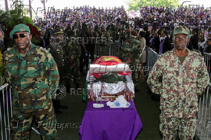 Funeral of Suriname ex-President Bouterse, in Paramaribo