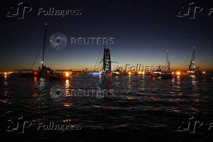 Arrival of the Vendee Globe runner up Yoann Richomme