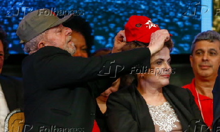 Lula e Dilma na abertura do 6 Congresso Nacional do PT