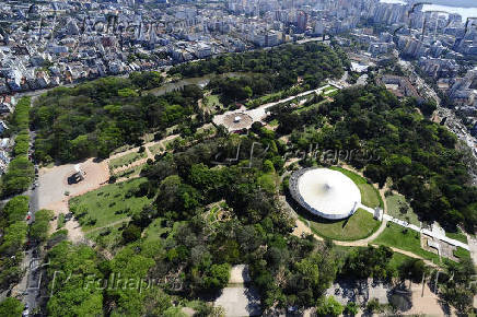 Vista area do Parque Farroupilha (Parque da Redeno) em Porto Alegre
