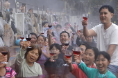 2024 Beaujolais Nouveau wine release event at hot spring in Hakone