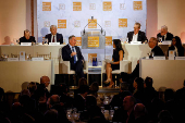 Ken Griffin speaks to the Economic Club of New York at The Plaza Hotel in New York