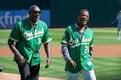 MLB: Texas Rangers at Oakland Athletics