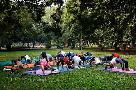 People exercise at Ramna Park in the morning, in Dhaka