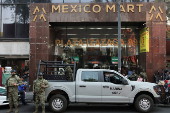 Mexican authorities hold operation to seize Chinese counterfeit goods, in downtown Mexico City