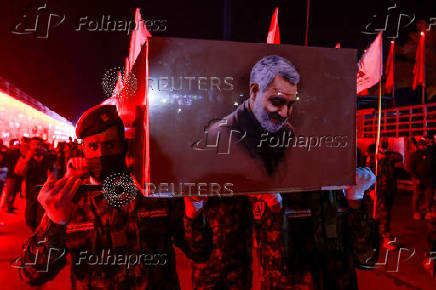 Commemoration to remember Iranian General Qassem Soleimani and Iraqi militia leader Abu Mahdi al-Muhandis, in Baghdad