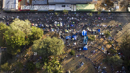 Vista area do fluxo de usurios da cracolndia no centro de So Paulo (SP)