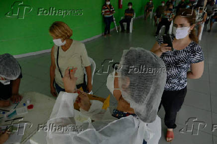 Vacinao em idosos contra a Covid-19 em Manaus (AM)