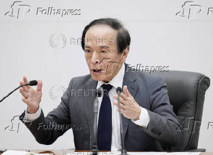 Bank of Japan Governor Kazuo Ueda attends a press conference after its policy meeting in Tokyo