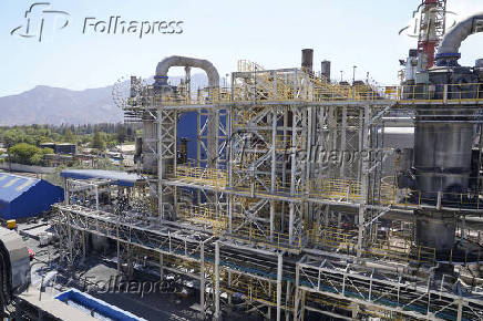 A general view of Anglo American's copper smelter in Chagres