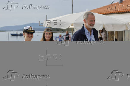 Los reyes Felipe y Letizia almuerzan con Leonor en Villagarca de Arousa