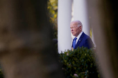 U.S. President Joe Biden delivers remarks at the White House