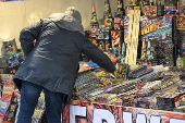 Fireworks on sale in Szczecin ahead of New Year's Eve