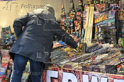 Fireworks on sale in Szczecin ahead of New Year's Eve