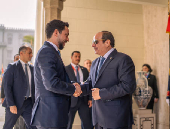 Egyptian President, Abdel Fattah al-Sisi meets with Jordan's Crown Prince Al Hussein bin Abdullah in Cairo