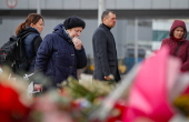 Mourners gather at victims' memorial six days after Krasnogorsk attack
