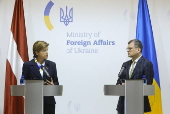 Ukraine's Foreign Minister Kuleba meets Latvian counterpart Braze in Kyiv
