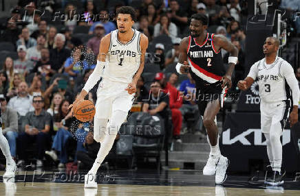 NBA: Portland Trail Blazers at San Antonio Spurs