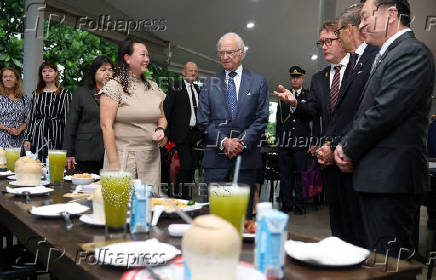 Sweden's King Carl XVI Gustaf visits Singapore